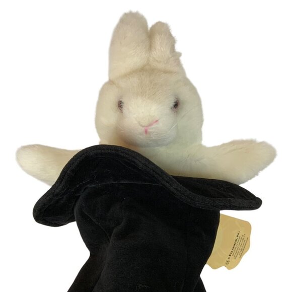 Folkmanis Rabbit In Hat Hand Puppet Plush Interactive Learning Toy Pretend Play - Picture 2 of 8